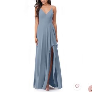 Azazie Steel Blue Dress